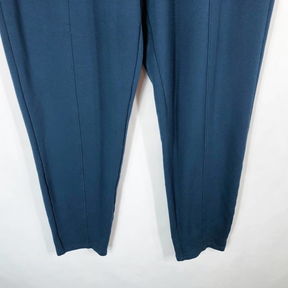 Fabletics Large Pants Blue Elastic Waist Pockets Jersey Knit Athleisure 1418 - Picture 5 of 6
